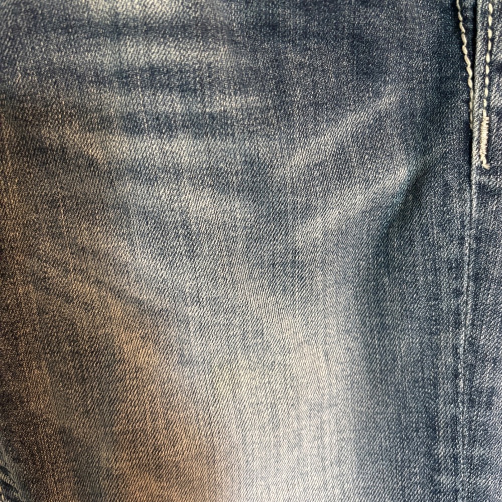 Miss Me Y2K Western Festive Boho Fleur De Lis Embellish Bermuda Denim Shorts 29 - Picture 7 of 14